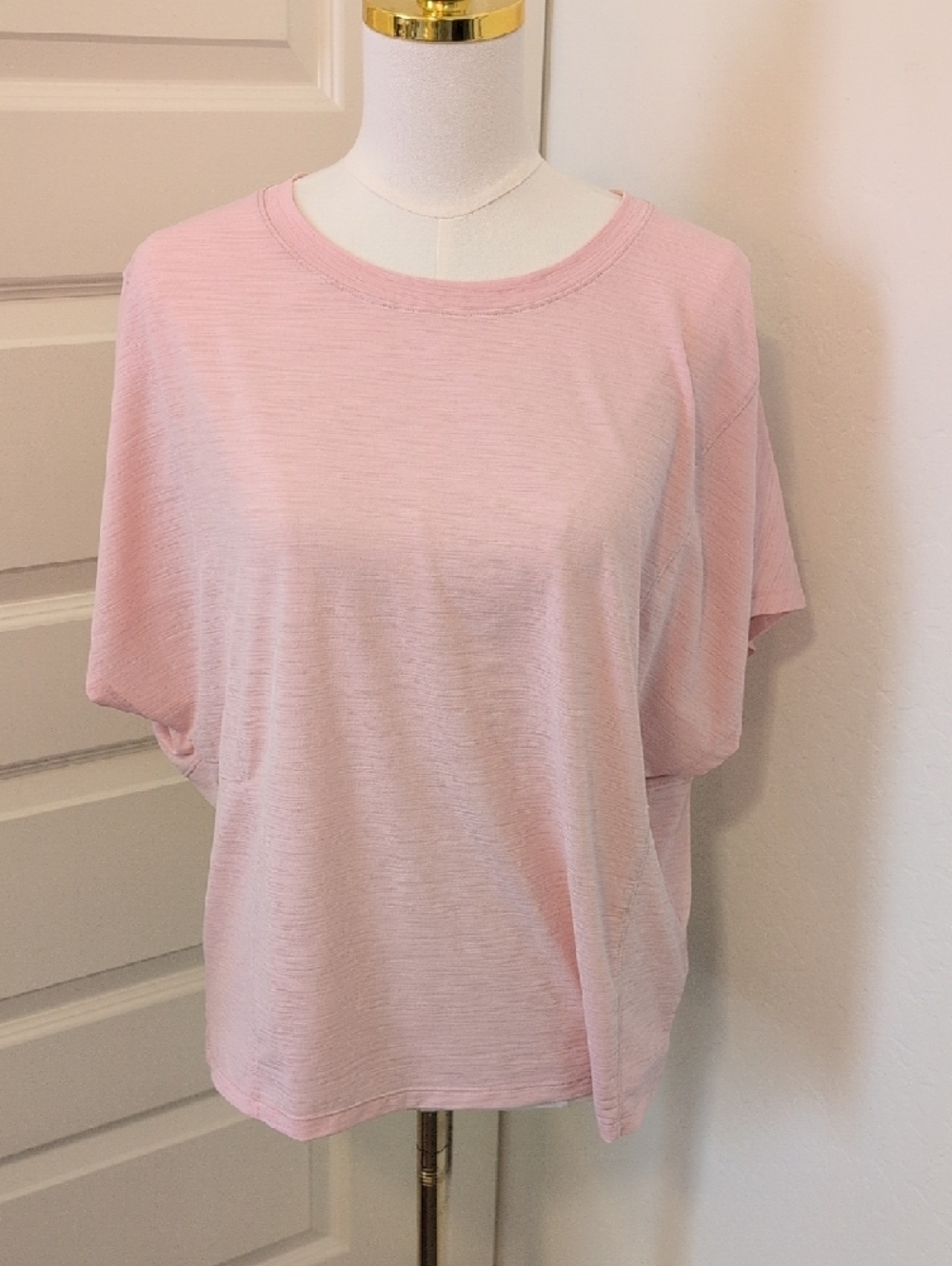 CALIA Relaxed Dolman Short Sleeve Crewneck Tee Light Pink Size Medium - Picture 3 of 10